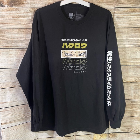 Reincarnated as a slime Hakurou eyes Long sleeves black t-shirt size XLarge - Picture 9 of 11